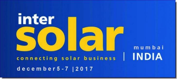 Intersolar Exhibition & Conference India, Dec 5 – 7, Mumbai, India